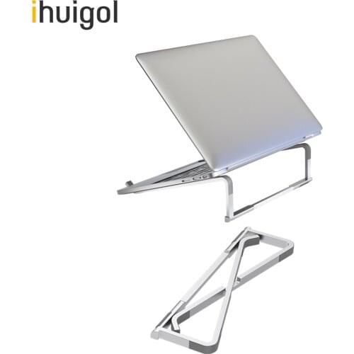 Ihuigol NEW Laptop Stand Aluminum For Macbook iPad Pro PC Tablet Foldable Portable Notebook Holder Cooling Base for 12-18 Inch