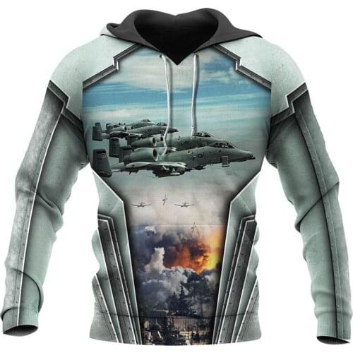 New air force aircraft A10 thunderbolt II 3D full body printed shirt mens and womens fashion sweater casual