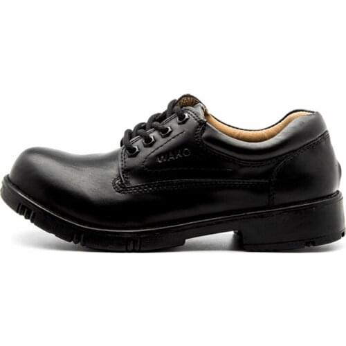New Antiskid Men Labor Protection Leather Shoes Lace Up Chef Shoes Waterproof Black Kitchen Work Shoes Man Business Casual Shoes