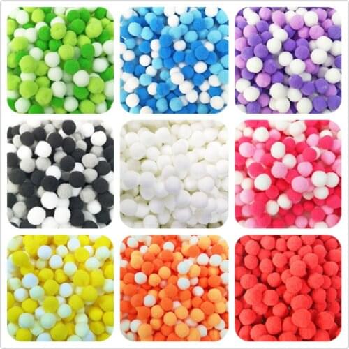 40pcs Pompom Mini Soft Pom Poms Fluffy Plush Ball Kid Toys Handmade Wedding Decor DIY Craft Supplies Sewing Supplies