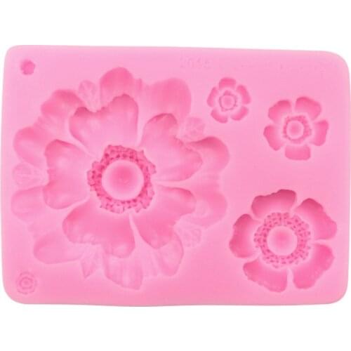 A Variety of Flower Liquid Silicone Mold Chocolate Biscuit Mould XGY-380