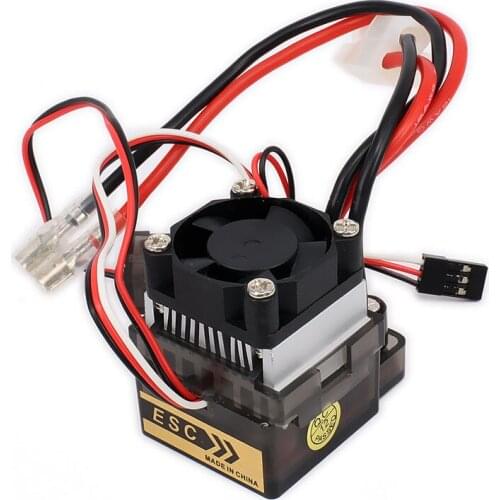 RCAWD Bidirectional 320A Brushed Electrical Speed Controller ESC With Fan For 1/10 RC Car Boat HSP HPI Wltoys Himoto Tamiya