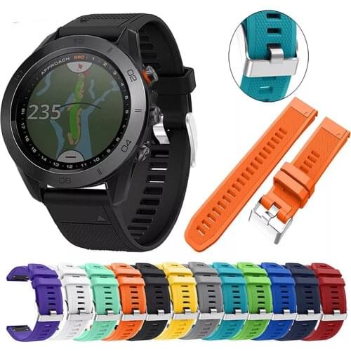 26 22 20MM Silicone Quick Release Watchband Strap for Garmin Fenix 6X 6 6S Pro smartwatch Easyfit Wrist Band Strap Fenix 5X 5 5S
