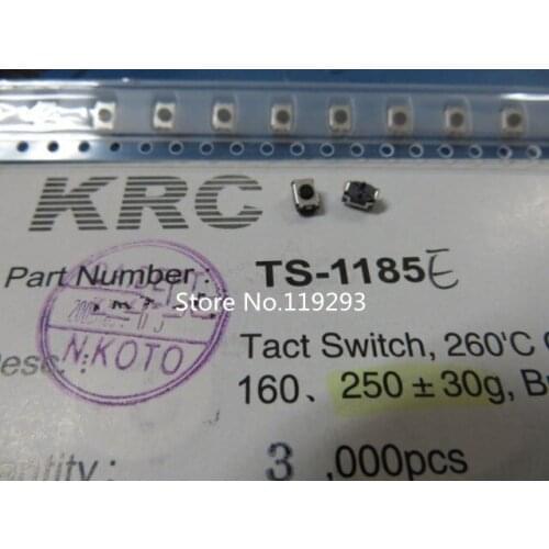 [ BELLA]Taiwan KRC TS-1185 MP3MP4 3 * 4 * 2 Touch key switch import shrapnel environmental temperature--200PCS/LOT