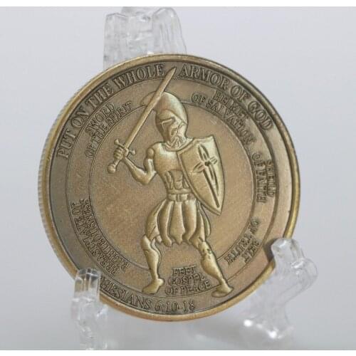 Helmet of Salvation Put on The Whole Armor of God Commemorative Collectible Coin Lucky Coin Gift Challenge Coin