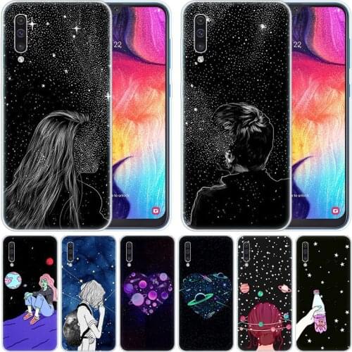 Luxury Silicone Case sky Space planet for Samsung Galaxy A50 A70 A80 A40 A30 A20 A10 A20E A2 CORE A9 A8 A7 A6 Plus 2018 Cover