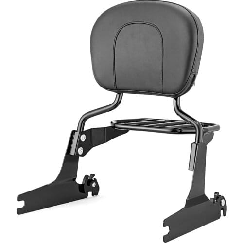 Motorcycle Passenger Gloss Black Backrest Sissy Bar+Luggage Rack Large Pad Steel For Harley 2013-2014 CVO BREAKOUT FXSBSE