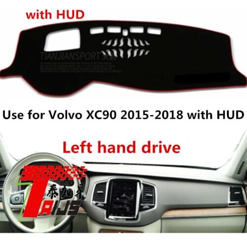 TAIJS Factory Sport Casual Polyester Fibre Car Dashboard Cover For Volvo XC90 2015 2016 2017 2018 with HUD Left hand drive