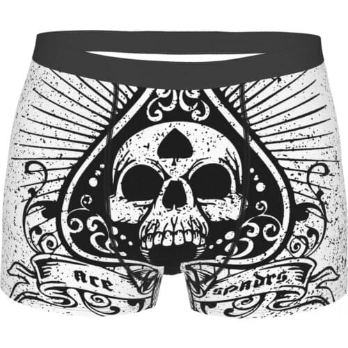 Ace Of Spades Heavy Metal 1960s Punk Rock Music Underpants Homme Panties Man Underwear Ventilate Shorts Boxer Briefs