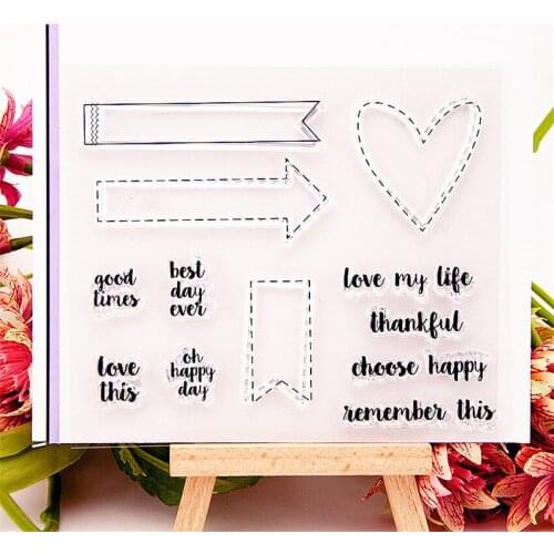 12*10.5CM Hot sale Arrow label Clear Stamps / Silicone Seals Roller Stamp for DIY scrapbooking photo album/Card Making