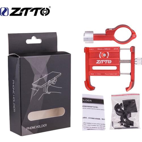 ZTTO MTB Bike Motorcycle support Phone Holder 360 Rotating Handlebar mount Bicycle Phone Holder GPS Mobile Phone holder REARVIEW