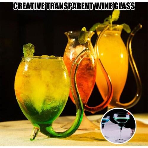 1PC Innovative Goblet Small Home Party Night Bar Drinking Glass Juice Cup 190/300/340/360 ML MUMR999