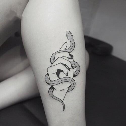 1PC Temporary Tattoo Black Flower Tattoo Sleeves Water Transfer Tatoo Sticker Peony Rose Tattoos Body Art Sexy Tatoo Girl Arm Ho