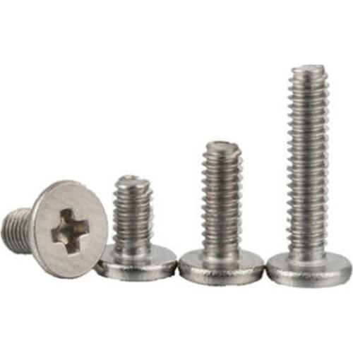 20/50pcs CM M2 M2.5 M3 M4 304 Stainless Steel Cross Phillips Ultra Thin Super Low Flat Wafer Head Screw Bolt for Laptop Computer