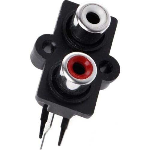 2021 New 5Pcs PCB Mount 2 Position Stereo Video Jack RCA Female Connector