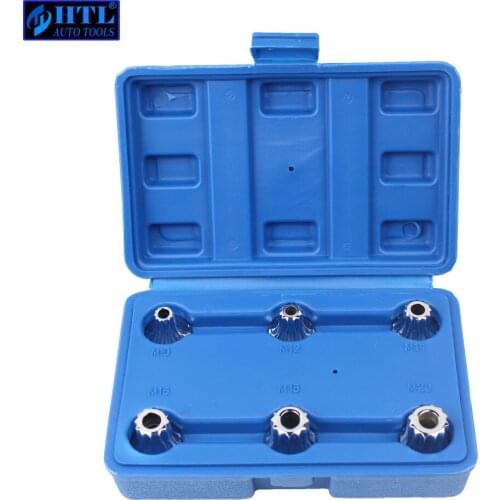 6pcs hollow plum blossom sleeve bit M10 M12 M14 M16 M18 M20 Inner twelve angle Socket tools auto repair special star batch tool