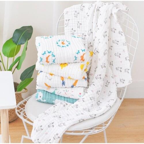 6 Layer Muslin Swaddle Baby Infant Blankets Swaddle Wrap Stroller Cover Bath Towel Kids Bedding Muselina Manta Bebe Gateo Suave