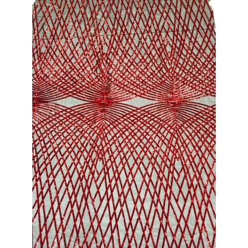 9 Available Color African Sequins Lace Fabric 5 Yards Per Lot Coral Red French Lace Fabric With Sequins For Party Dress J18861