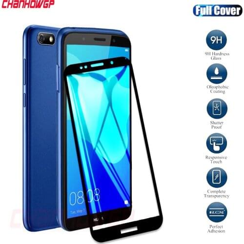 9D Full cover Tempered Glass For Huawei Honor 7A 5.45 DUA-L22 Y5 Prime Y5 Pro 2018 Screen Protector on Y5 2018 5.45inch Film Y5