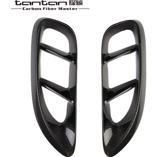 Air Vent Covers Fender Tantan Carbon Fiber Parts For Porsche 718 Spyder Boxster Cayman 982 Exterior Accessories Stickers