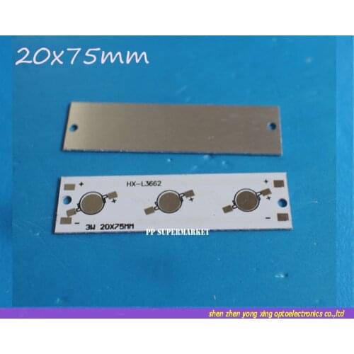 5pcs 20mm x 75mm Aluminium PCB Circuit Board for 3PCS x 1W,3W,5W LED In Series