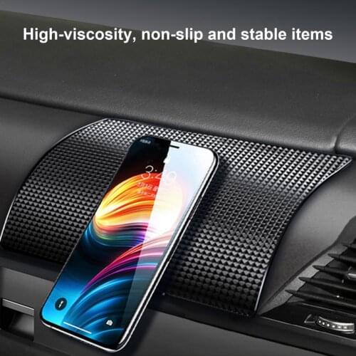 Car Anti Slip Mat Phone Holder PU Silicone Heat Resistant GPS Dashboard Grip Sticky Storage Pads For Auto Interior Accessories