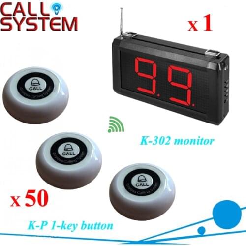 Digital Guest call waiter device display screen 1 display+ 50 buttons used in the barbecue shop