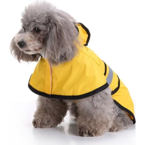 Dog Raincoat Hooded Slicker Poncho For Small To Large Dogs Puppies Lightweight Rain Jacket Waterproof Reflective Clothes