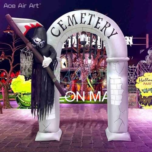 Halloween yard decoration inflatable scary ghost archway decoration