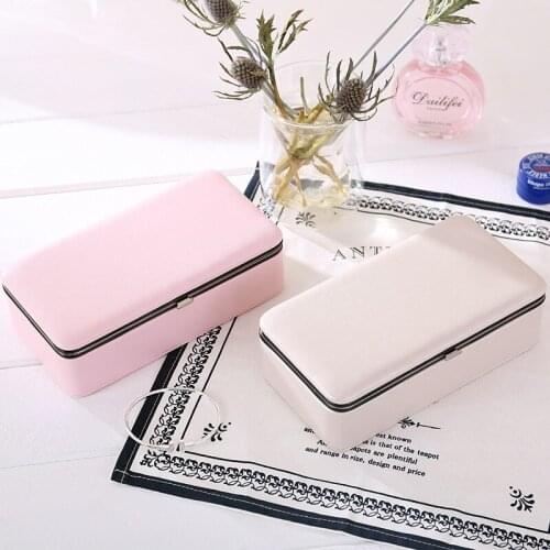 Korean Style Pure Color Jewelry Box Portable Ear Nail Ring Gift Box Jewelry Packaging & Display