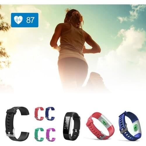 Colorful Replacement Watchband Accessory for ID 115 Plus HR Smart Watch ID115 Watchband Bracelet 5 Colors Red Black Blue Purple