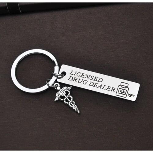 Metal Pharmacist Gift Funny Keychain Pharmacy Student Gift Pharmacy Shool Graduation Gift Funny Keychain