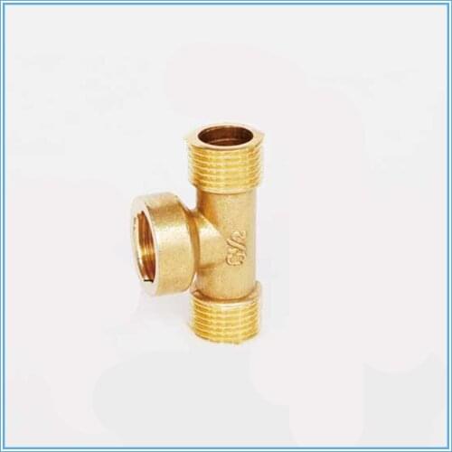 Male Female Male M/F/M 1/8" 1/4" 3/8" 1/2" Thread Brass Connector Joint Copper Pipe Fitting oil water gas Coupler Adapter