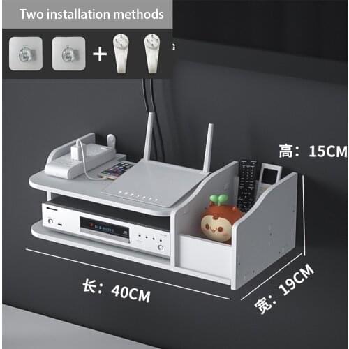 Wall Mount Router storage box TV Set-top box rack Plug Bracket Box Organizer