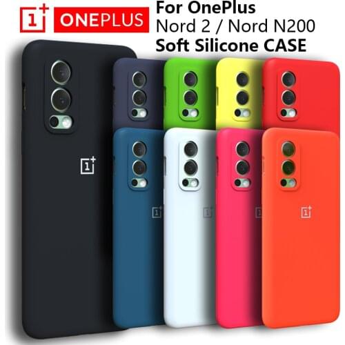 Original OnePlus Nord 2 Case High Quality Liquid Silicone Soft Cover For Nord N200 N10 N100 CE 5G 8 7 PRO full protectiver case