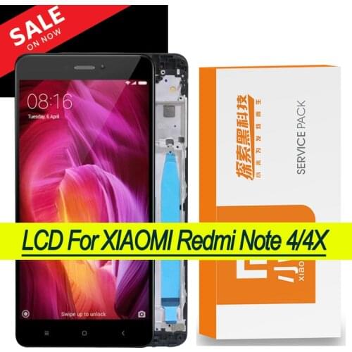 Original 5.5" for Xiaomi Redmi Note 4X Note 4 Global Version Snapdragon 625 LCD Display Touch Digitizer Frame for Redmi Note 4X