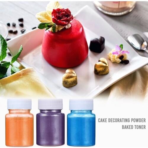 15g Edible Glitter Cake Decoration Powder Mousse Cake Macaron Chocolate Flash Powder Silver Pearl Powder Baking Color Dust