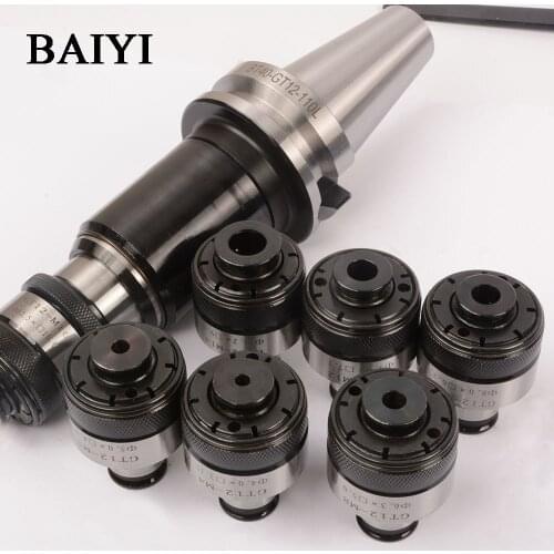 BT40 GT12 110 full set 8pcs of overload protection tapping tool holder BT40 GT24 floating expandable tapper chuck for CNC cutter
