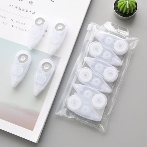 6pcs/set Simple Transparent Correction Tape Material Escolar Papelaria Students Stationery Error Tapes Office School Supplies 8M