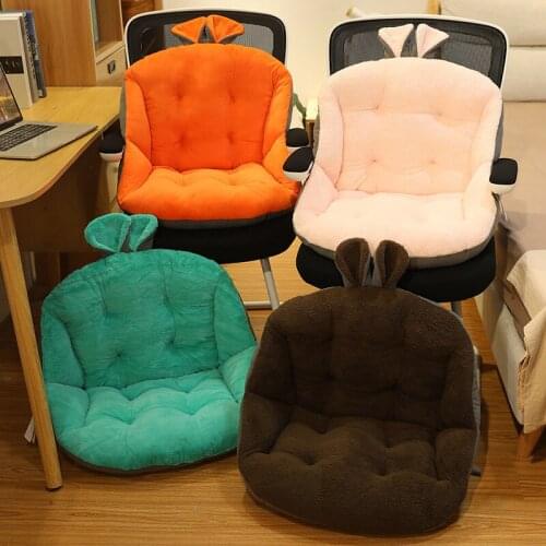 Multi Color Cartoon Rabbit Ear Winter Futon Soft Cushion Plush Toy Lazy Cushion Soft Protection Waist Cushion