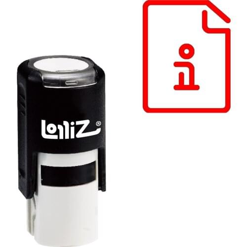LolliZ Info Self-Inking Rubber Stamp - Modern Symbol Series