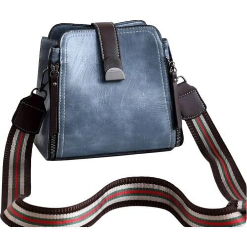 PU Female Shoulder Luxury Womens Designer Messenger Bag Retro Stitching Ladies Leather Crossbody Bags Fashion Handbag For Girls