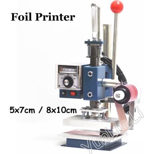 Manual Hot Foil Stamping Machine Foil Stamper with Shelf 220V/110V Leather Printer Marking Embossing Press Machine