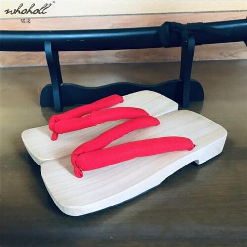 Geta Man Flip Flops flat Slippers Summer Japanese Wooden Geta Clogs Shoes Demon Slayer Gintama Anime Cosplay Home Indoor Slipper