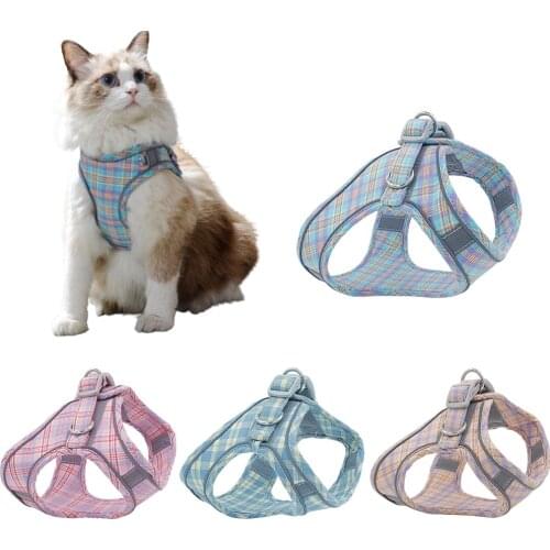 Dog Cat Harness Vest Adjustable Puppy Kitten Collars Reflective Walking Lead Leash Set Chihuahua harnesses For Small Dogs Cats