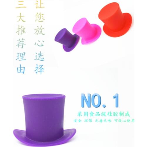 Silicone Bottle Stopper Food grade silicone creative magic hat wine bottle stopper champagne Red wine bottle stopper