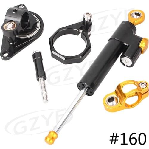 CNC Steering Damper Stabilizer w/ Bracket Set Saftety Control For SUZUKI GSXR 600 750 2006-2010 K6 K8 Anodized Surface