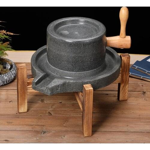 Stone grinder with wooden frame domestic small stone grinder soybean grinder stone grinder