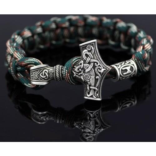 Thors hammer mjolnir bracelet viking scandinavian norse viking bracelet Men gift