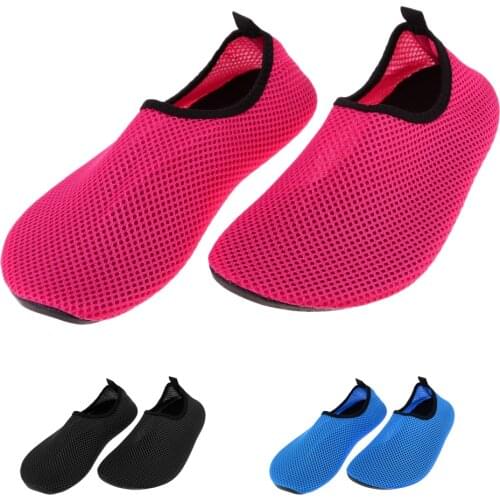 Unisex Womens Mens Barefoot Water Sports Skin Shoes Mesh Aqua Socks for Beach Swim Slip On Surf Yoga Exercise